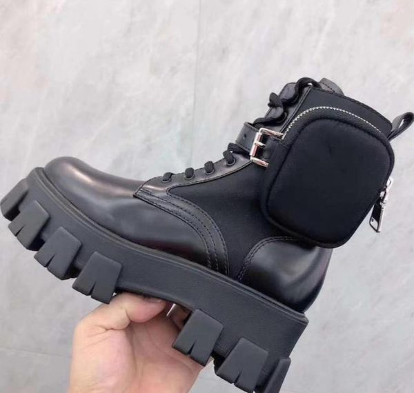 

women designers rois boots ankle nylon combat boot and martin boots designe, Black