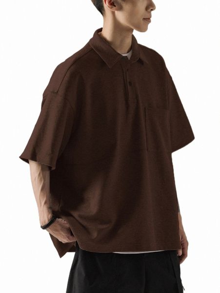

men's polos men drop shoulder polo shirt 2022 new 826x#, White;black