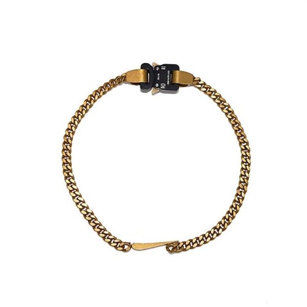 

2019 launch 1017 alyx studio logo metal chain necklace men women fashion bracelet hip hop outdoor street accessories festival gift225o, Silver
