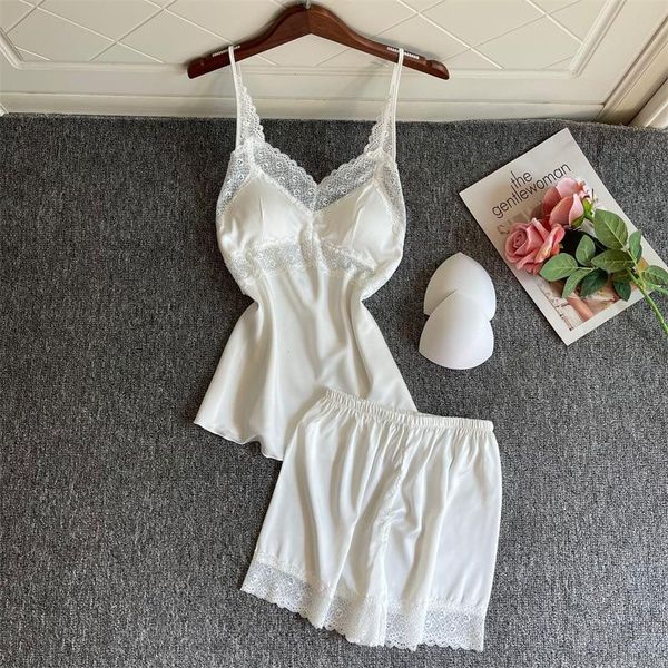 

satin sleepwear nightwear pjs suit pyjamas strap amp shorts women, Black;red