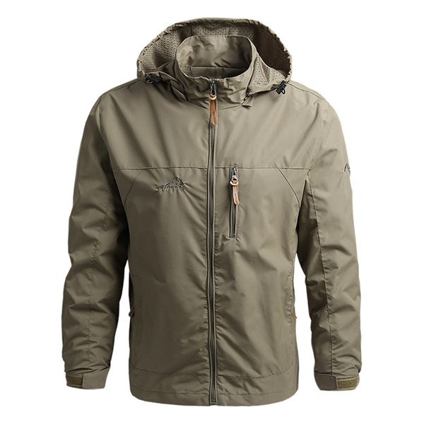 

men's jackets men waterproof jackets hooded coats male outdoor outwears windbreaker windproof spring autumn jacket fashion clothing coa, Black;brown