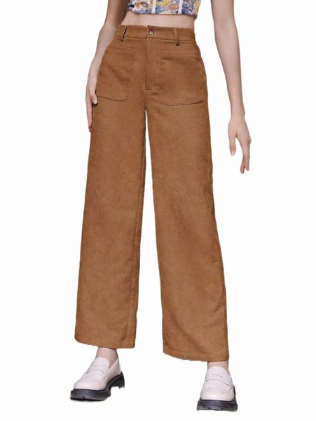 

women's pants & capris mod pocket patched straight leg corduroy pants g5eu#, Black;white