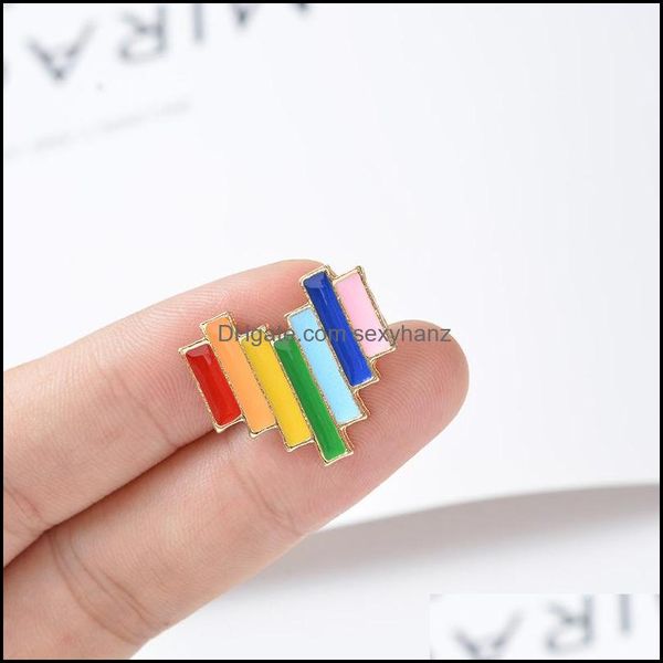 

pins brooches colorf love heart enamel lapel pins jewelry cartoon rainbow backpack cowboy accessory button broach girl pin badge dro dh4p9, Gray