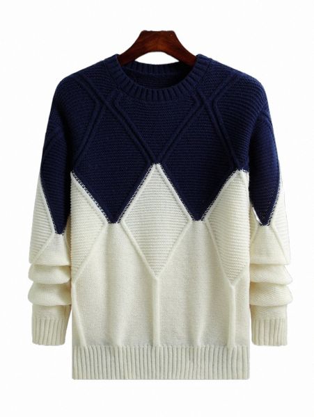 

men's sweaters men two tone sweater 2022 new t9ml#, White;black