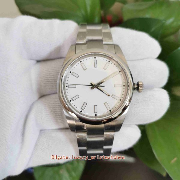 

elling bp maker watches wristwatches 36mm 39mm 114300 m114300-0004 stainless white dial 2813 movement mechanical automatic mens watch, Slivery;brown