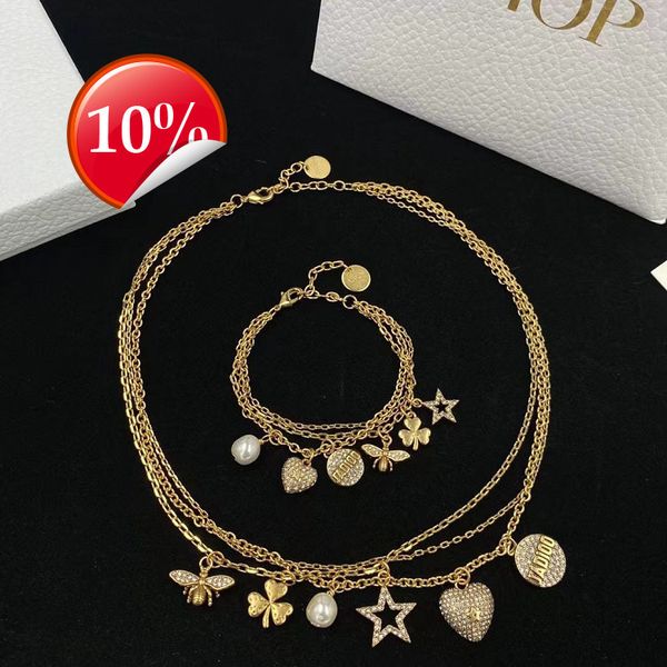 

luxury design women's necklace / d family multi-element punk fashionable multi-layer jewelry, Silver