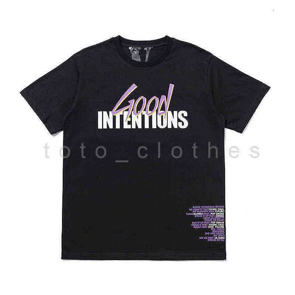 

2023ssblack and white t shirt clothing big v men women tees loose casual smoke angel friends short t-shirts vlones sleeve 002, White;black