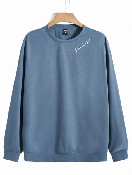 

men's hoodies & sweatshirts men letter graphic sweatshirt l9uk#, Black