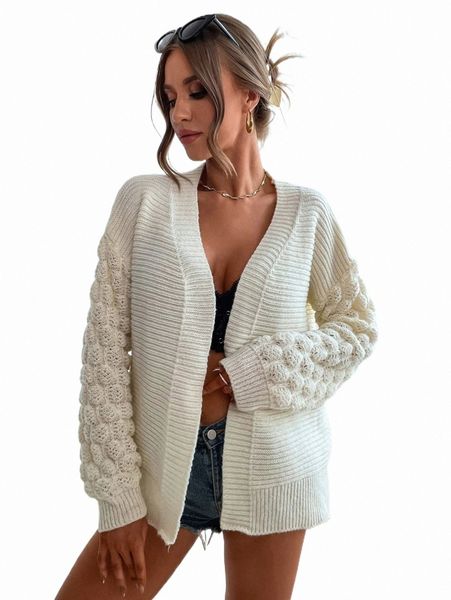 

women's sweaters pointelle knit drop shoulder duster cardigan j4dl#, White;black