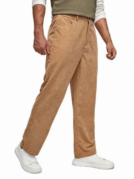 

men's pants men corduroy slant pocket pants 2022 new h2g5#, Black