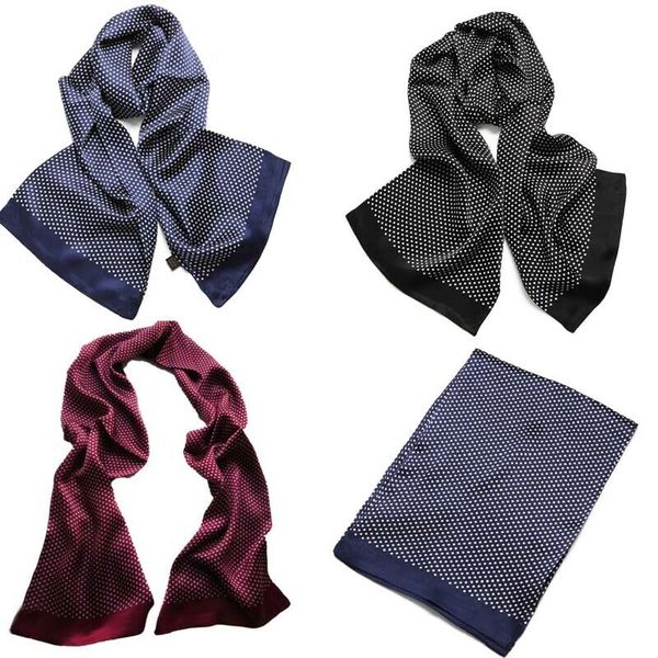

100% mulberry silk men's scarf double layer long elegant scarf, Blue;gray