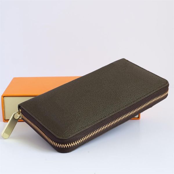 

classic designer luxury wallets for long purse leather bill holder with multiple card slots 60017 with box197q, Red;black