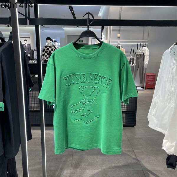 

bird family summer tee botvegas venetas green bear three-dimensional printing loose short sleeve t-shirt trendy men b1dac2117 / 2118, White;black