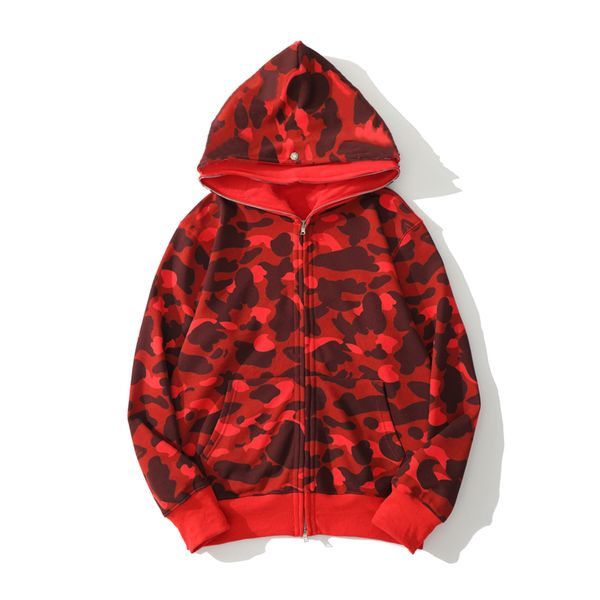 

Luxury top crafted tiger Mens hoodies designer men women Shark full zip hoodie jacket color grid Harajuku sweatshirt Fashion co-branding Luminous, No.2