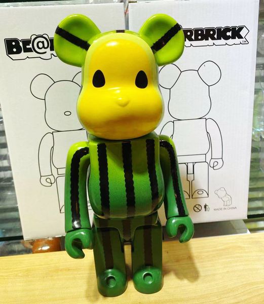 

28cm 400% abs bearbricks figures toys mmechanical gear watermelon sstrawberry building block bear joint kaka movable violent bear toy gift