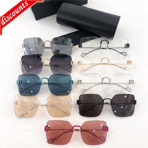 

designer sunglasses paris brand sunglass double rimls large square plain sunglass bb0113o, White;black