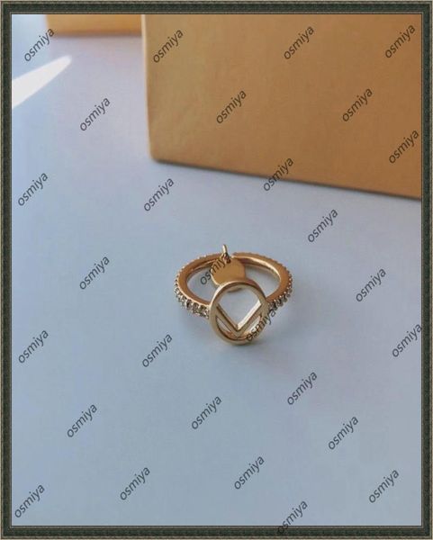 

jewelry womens finger ring luxury designers rings bague letter diamond ring, Golden;silver