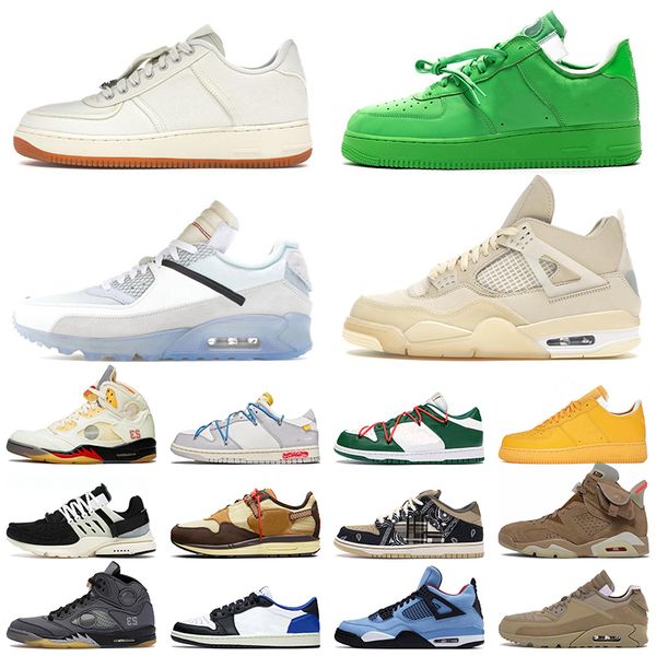 

ow x jumpman 1 4 basketball shoes big size 13 off white cactus jack fragment designer 5 6 sneakers light green spark mca black muslin sports, White;red