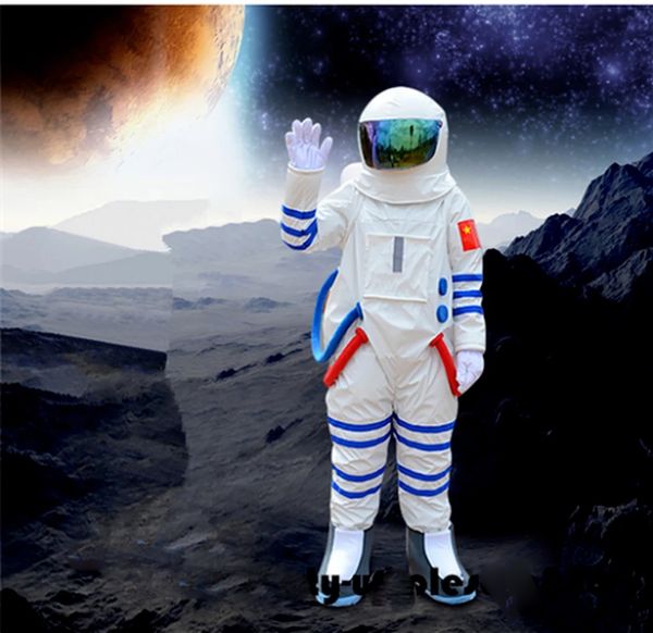 

halloween spaceman mascot costume astronaut birthday party game dress size, Red;yellow