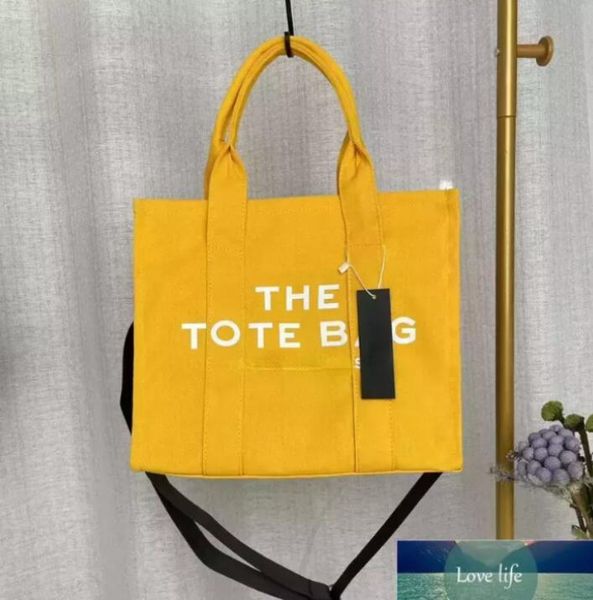 

women classic shoulder portable canvas large capacity tote bag with logo letter printing crossbody bags cloth shopper handbag