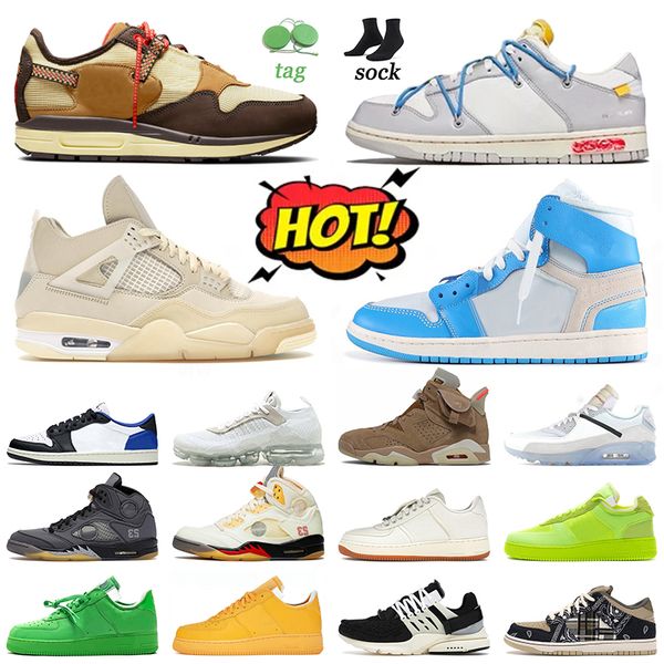 

ow fashion basketball shoes jumpman 1 fragment mca mocha university blue men women offs white designer sports sneakers trainers tn plus blac, White;red