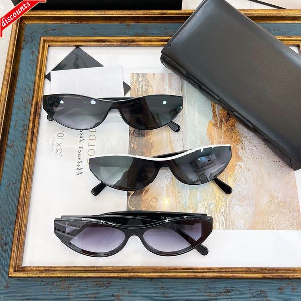 

designer sunglasses 22 xiaoxiang ch5436 star net red same letter sunglass cat's eye women, White;black