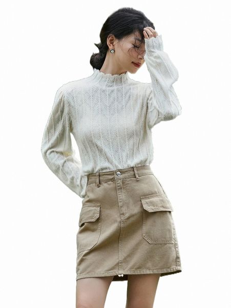 

women's t-shirt dazy mock neck solid tee 2022 new s4fc#, White