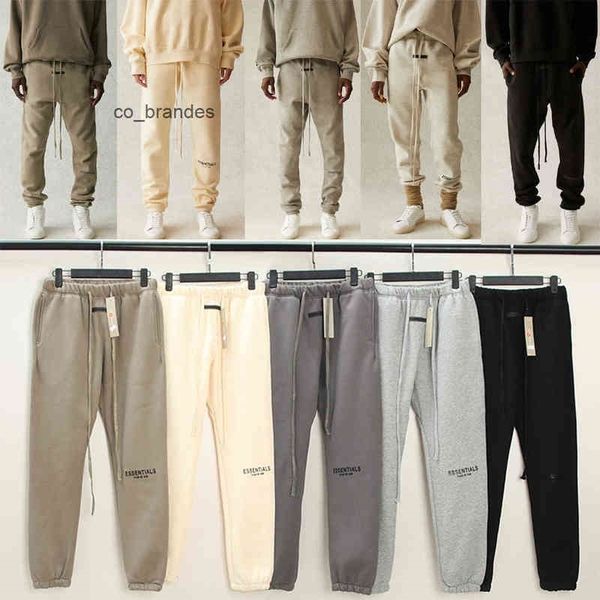 

hip hop designer casual pants fear 22 laminated letter multi thread trendy, Black