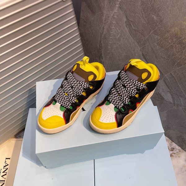 

luxury designer casual shoes embossed trainer sneaker triple white pink sky blue black green yellow denim 0814