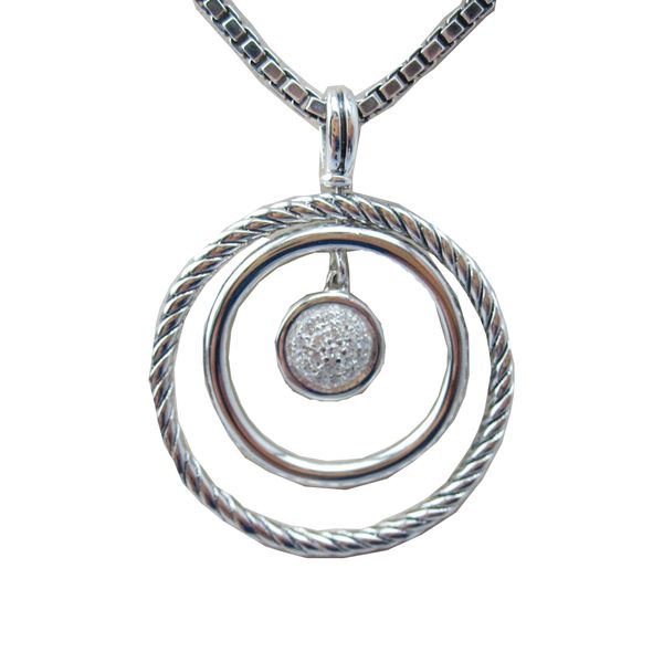 

necklace cable pendant design 925 silver women valentine's day gifts 2mm box chain 18 inches chain