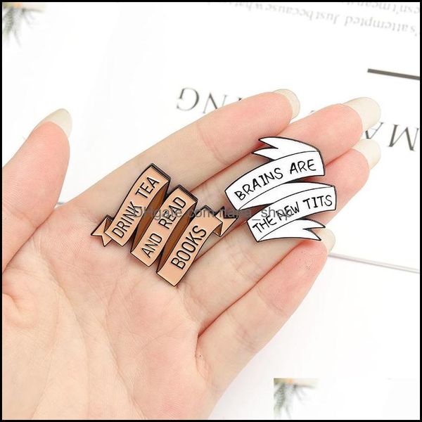 

pins brooches drink tea and read books cute letter enamel brooches pin women girl fashion jewelry metal vintage pins badge nanashop dh3i8, Gray