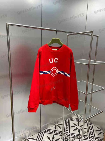 

womens hoodie jumper luxury crew-neck sweatshirts classic brand red letter logo fall long sleeve t-shirt designer women clothing 0912, Black