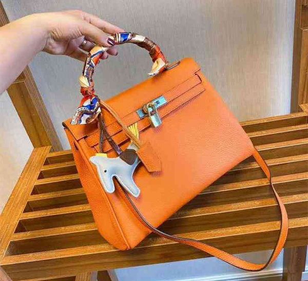 

designer bags birkins herme handbag leather genuine luxurys woman shoulder bride litchi grain head layer cowhide crossbody tote bag