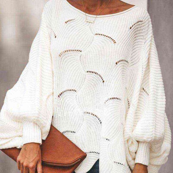 

women's sweaters oversized 10xl 9xl 8xl bust 140-175cm autumn winter thin knitted sweater o neck long sleeved hollow out loose womens s, White;black