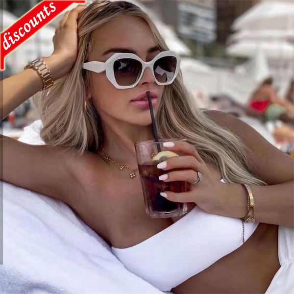 

designer sunglasses p family 2022 new women's online celebrity same personalized irregular plate spr16w, White;black