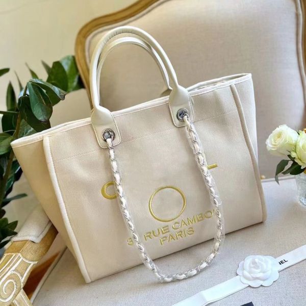 

fashion luxury women's handbags beach bags ch brand canvas embroidered label women packs evening bag classic big handbag designers larg