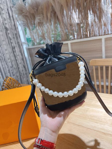 

evening bags lvs designer bags pearl bucket brand trend shoulder bags summer luxury handbag pattern stylish shoulders messenger bag size 15