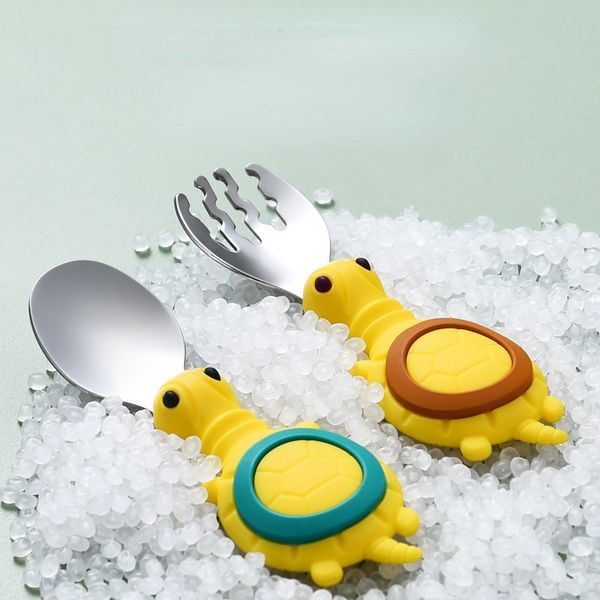 

cups dishes utensils baby gadgets tableware set children utensil stainless steel toddler dinnerware cutlery cartoon infant food feeding spoo