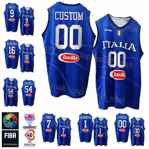 

printed national team italy basketball jersey eurobasket 7 stefano tonut 1 nicolo mannion 9 nicolo melli 0 marco spissu 16 amedeo tessitori, Black