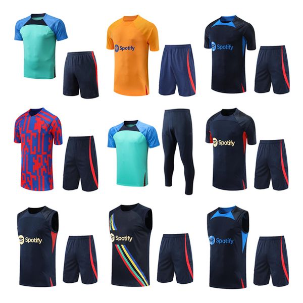 

22 23 polo shirt soccer sets pedri ansu fati f.de jong gavi lewandowski 2022 2023 tracksuit training suit sweater jacket, Black