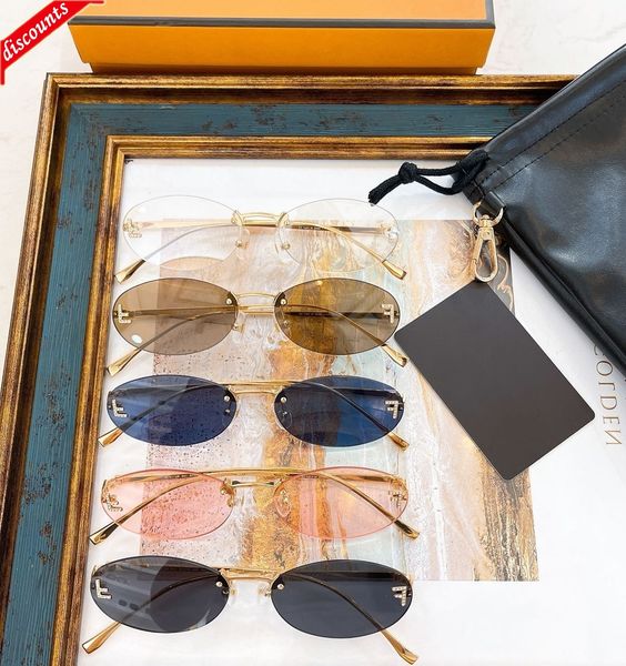 

designer sunglasses 22 new f home net red same oval metal fe40046 personalized cat's eye, White;black