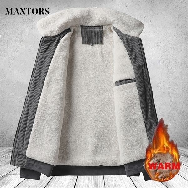 

men's jackets men winter fleece warm thick jacket mens fashion fur collar coat autumn outwear military casual khaki black male 220905, Black;brown