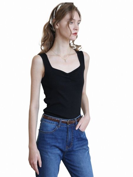 

women's tanks & camis simple retro solid ruched tank l4yn#, White