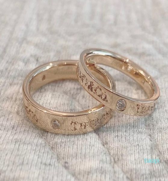 

2021 luxurys designers couple ring with clear lettering fine workmanship fu, Silver