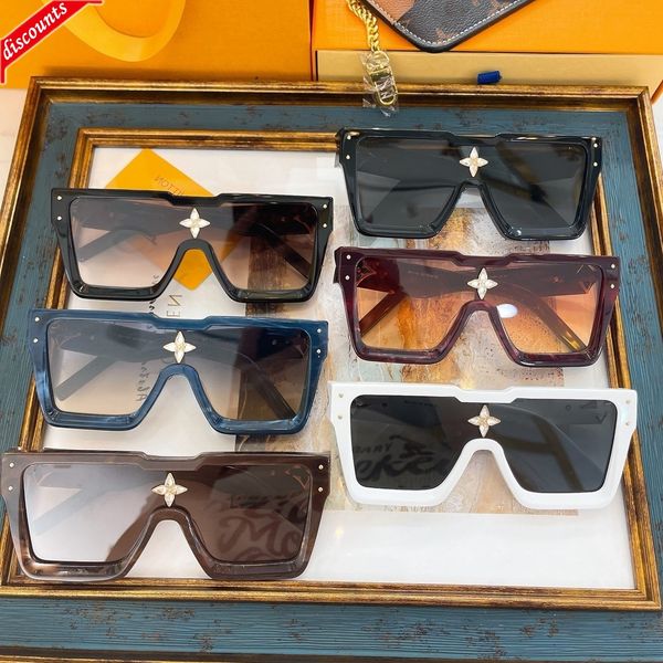 

designer sunglasses 2022 new sunglass women's ins same fashion street splate large square trendy men 2291, White;black