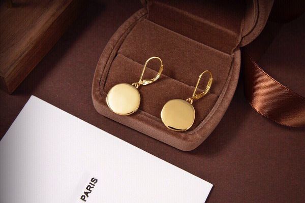

dangle earrings artistic brass material carving pattern simple earrings versatile literature and art personality fashionable, Silver