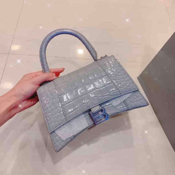 

bags balenciga correct luxurys handbags letter leather women's crocodile single shoulder bag b-button