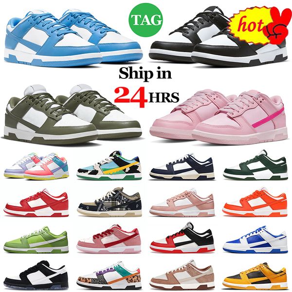 

2023 boots casual shoes panda casual shoes designer men women sneakers gai white black unc grey fog triple pink medium olive mens trainers s
