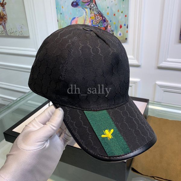 

bee embroidery snapbacks hat letter jacquard peaked cap men women outdoor visor caps sunscreen ball hats, Black;white