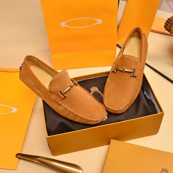 

sell mens dress loafers drive gommino shoes suede casual real leather office flat heel sheepskin inside size 38-46, Black